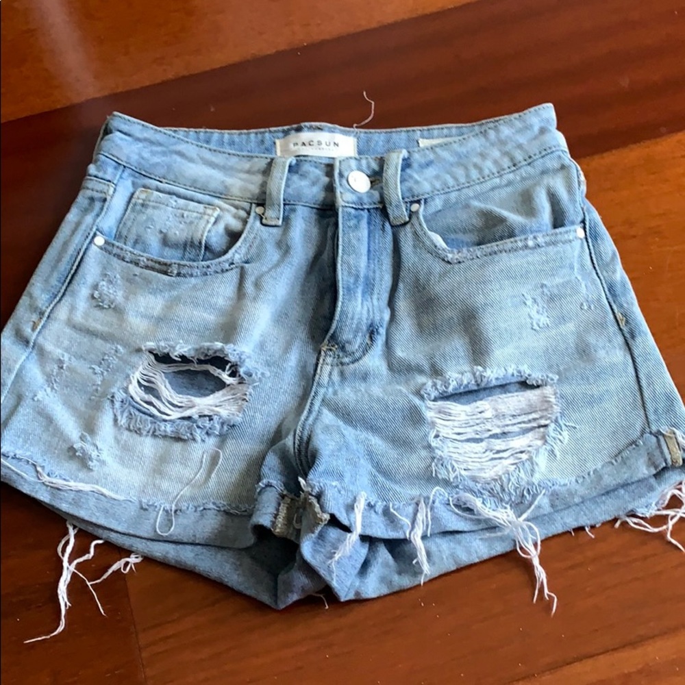 pacsun distressed mom shorts